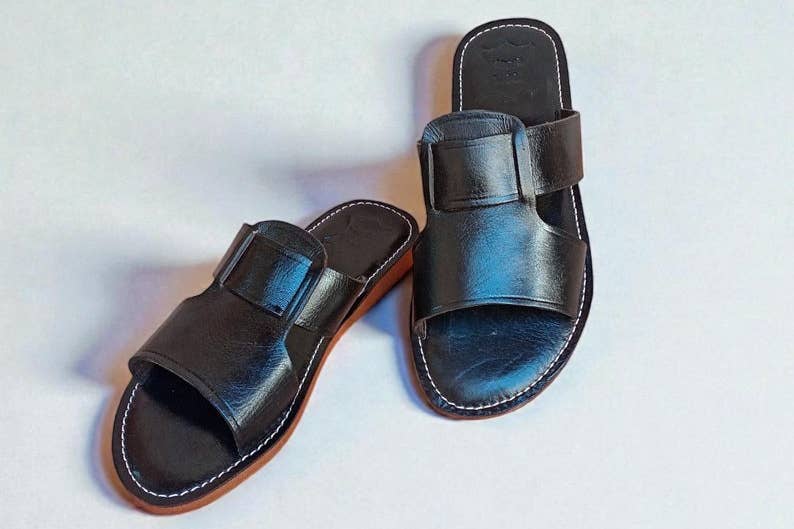 Wholesale Handmade Leather Mule Sandals for Men