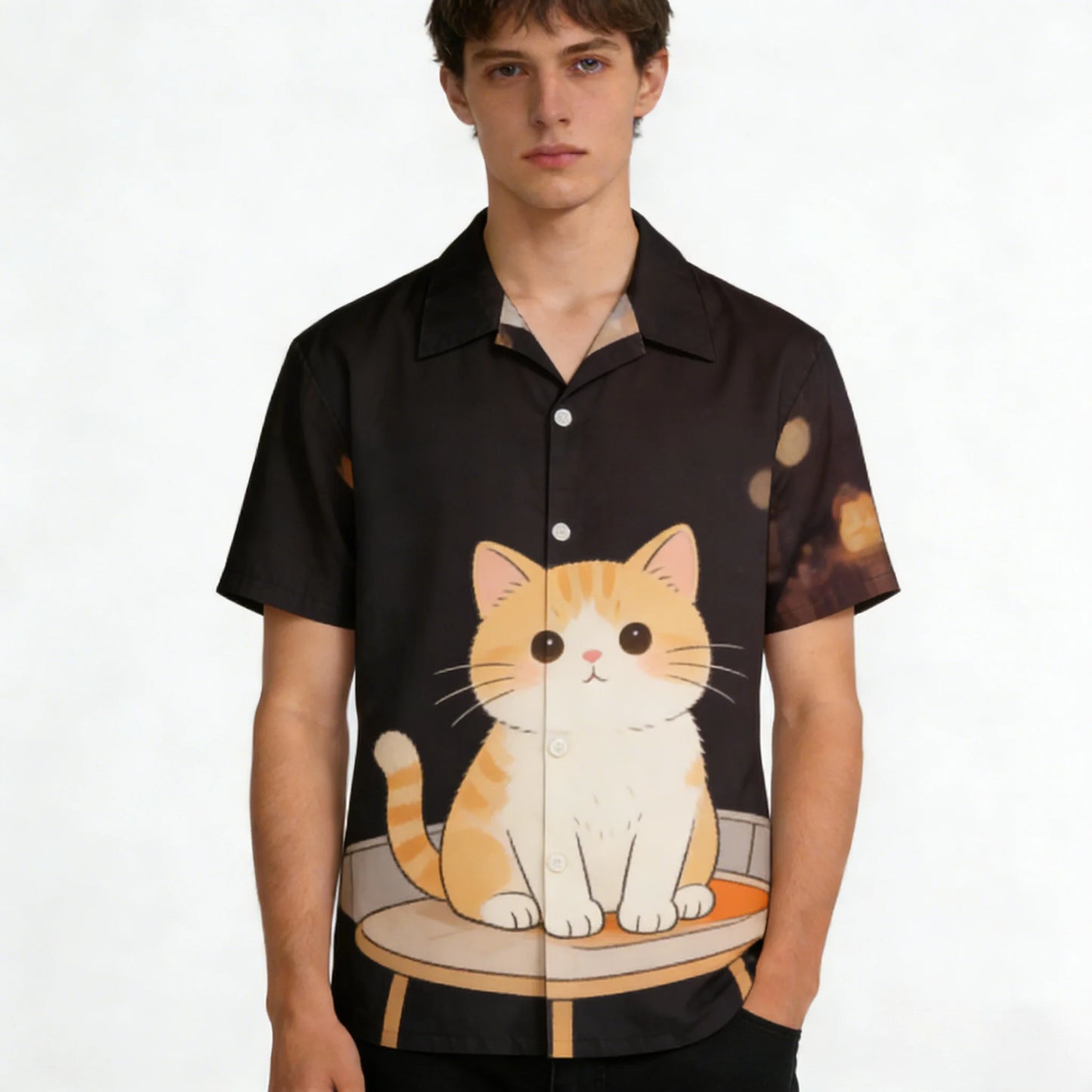 Custom Made Lightweight New Arrival Men Screen Printing Shirt Luxury Style Promotion Unique Vintage Men's Shirt