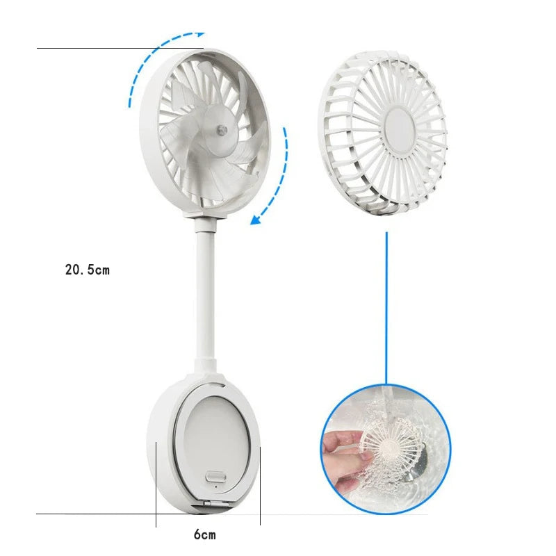 Portable Magnetic Small Fan, Mini Folding Fan, Suitable for iPhone and Magnetic Phones and Magnetic Phone Cases