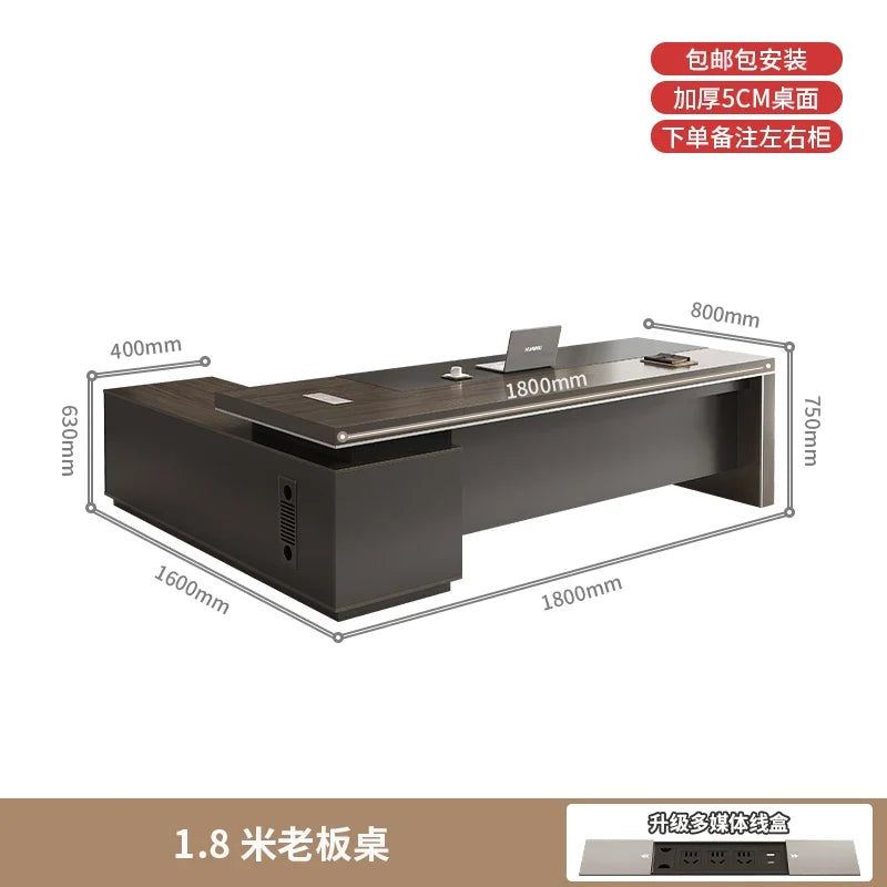 Wooden Lshaped Office Desk Modern Computer Standing Organizers Office Desk Space Saving Escritorio Oficina Postmodern Furniture