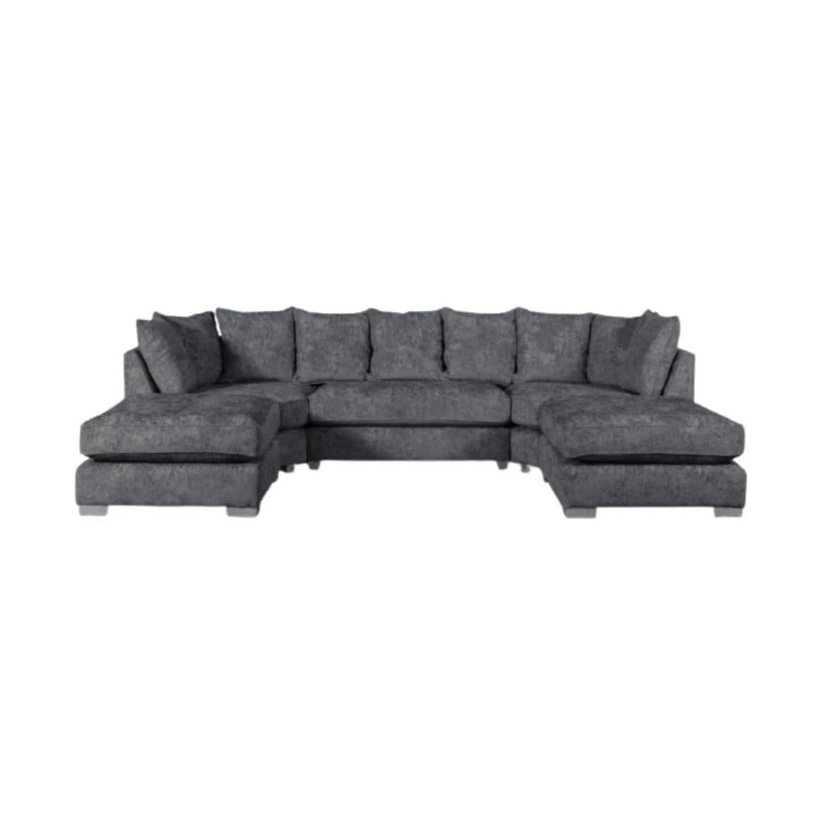 Wholesale Willows U-Shape Luxury Chenille 6-Seater Corner Sofa