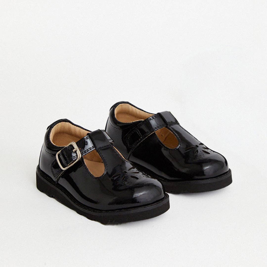 Wholesale Luna Black Patent Girls Kids Shoe