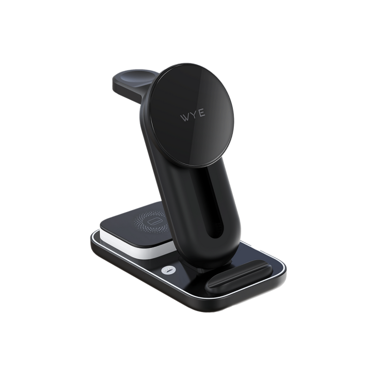 Y-WCS01 3-in-1 Magnetic Wireless Charging Stand Black