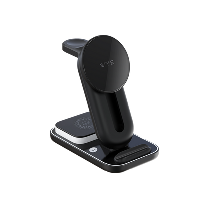 Y-WCS01 3-in-1 Magnetic Wireless Charging Stand Black
