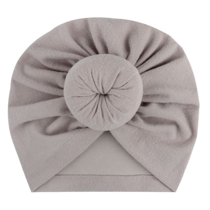 2023 European and American New Baby Products Kidsren's Turban Hat Baby Pure Color Knotted Indian Pullover Hat Amazon