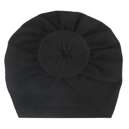 2023 European and American New Baby Products Kidsren's Turban Hat Baby Pure Color Knotted Indian Pullover Hat Amazon