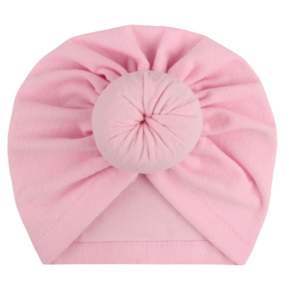 2023 European and American New Baby Products Kidsren's Turban Hat Baby Pure Color Knotted Indian Pullover Hat Amazon