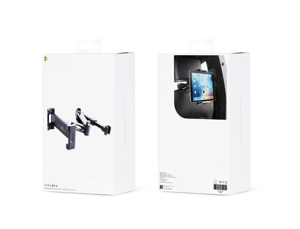 Car Headrest Tablet Holder Black