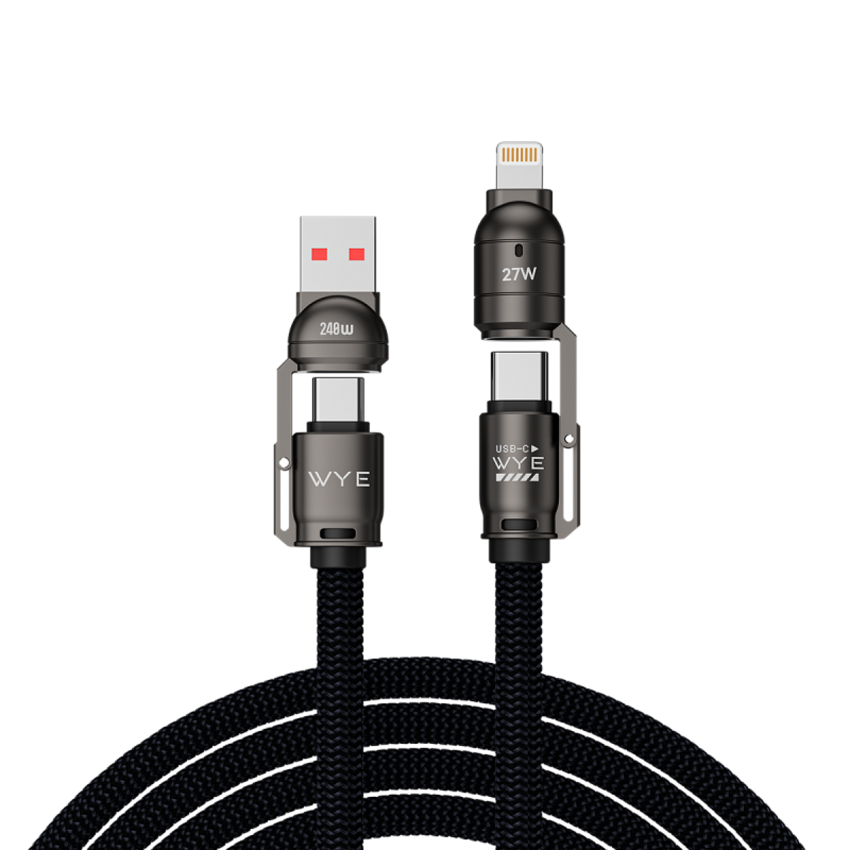 Y-DC65-4IN1 Multi-Function Fast Charging Cable 1.5M Dark Blue