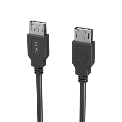 Y-DC71AAFF2M1 USB-A Female to USB-A Female Adapter Cable 2M Black