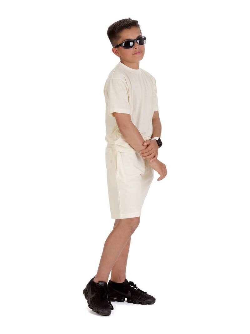 Wholesale Kids Cream T-shirt and Shorts Set