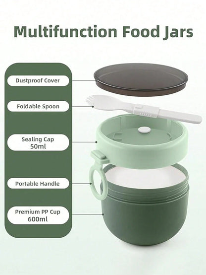 Portable Oat Yogurt Breakfast Cup With Spoon