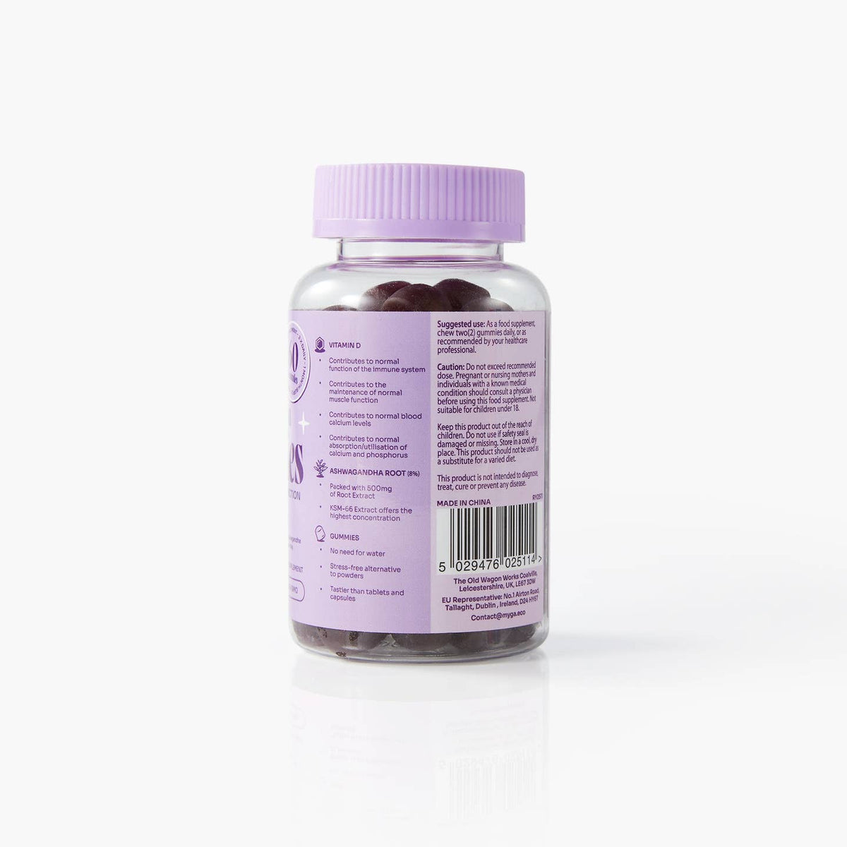 Wholesale Myga Ashwagandha Gummies – Vegan Raspberry Wellness Boost