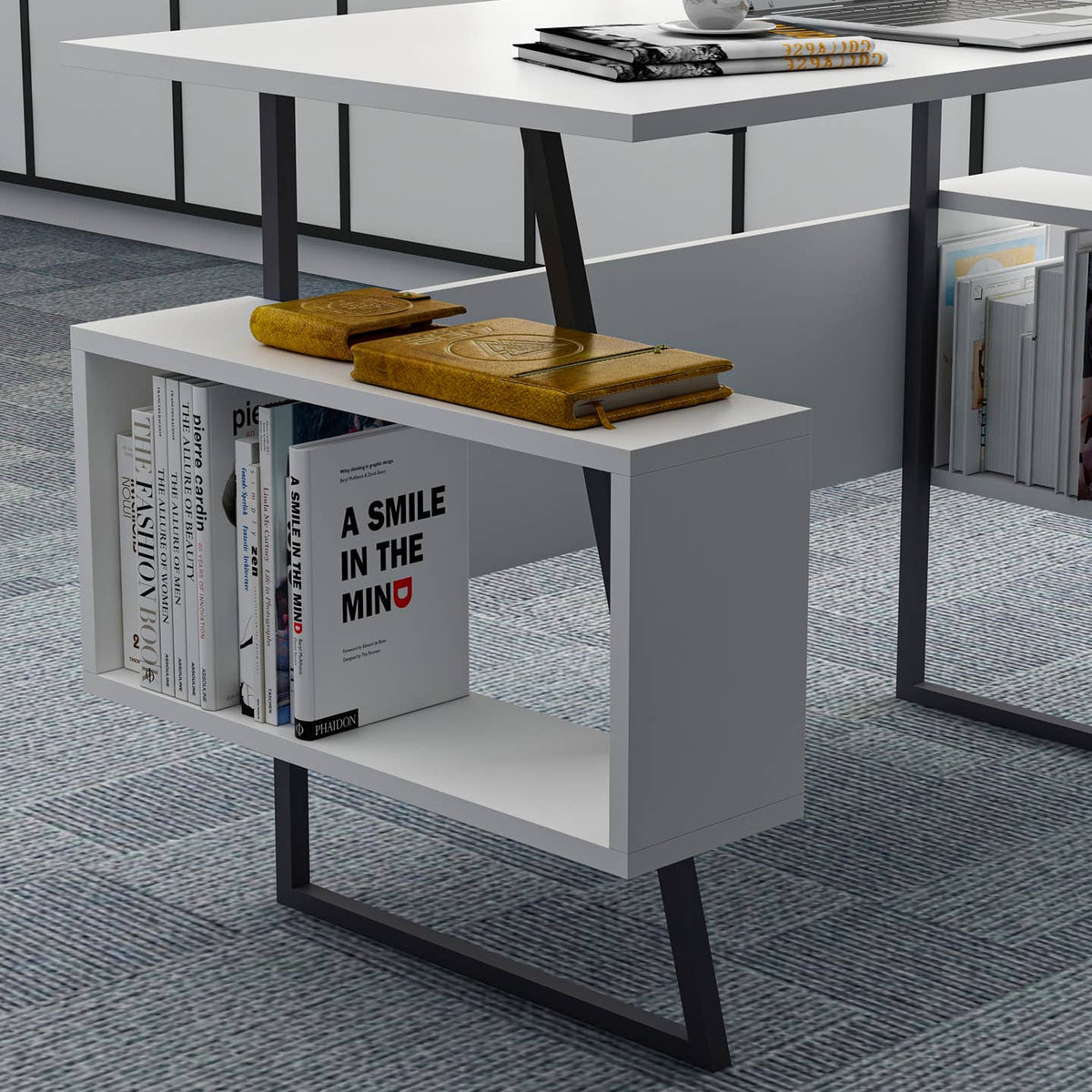 Wholesale P&W Study Desk with Shelves Computer Laptop Desk