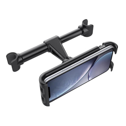 Car Headrest Tablet &amp; Phone Holder Black