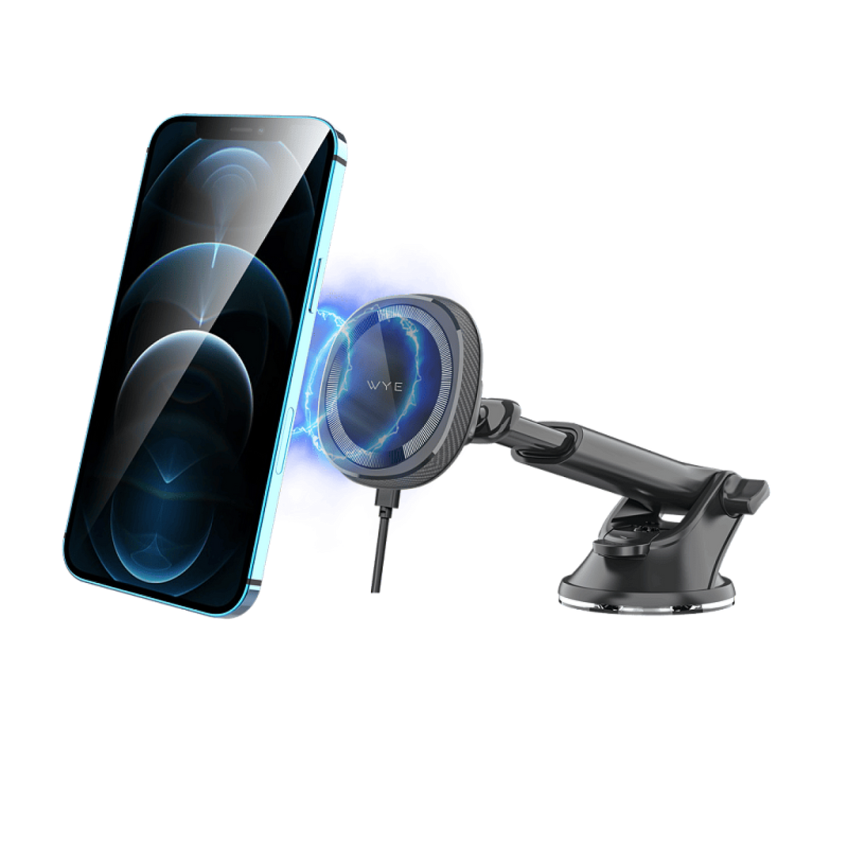 Magnetic Wireless Charging Dashboard &amp; Windshield Mount Black