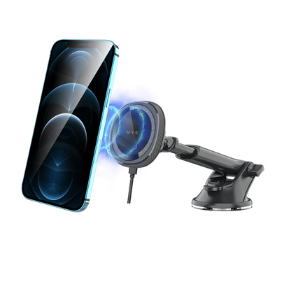 Magnetic Wireless Charging Dashboard &amp; Windshield Mount Black