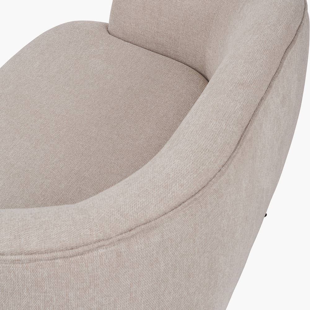 Wholesale Aviana Natural Chenille and Black Metal Sofa