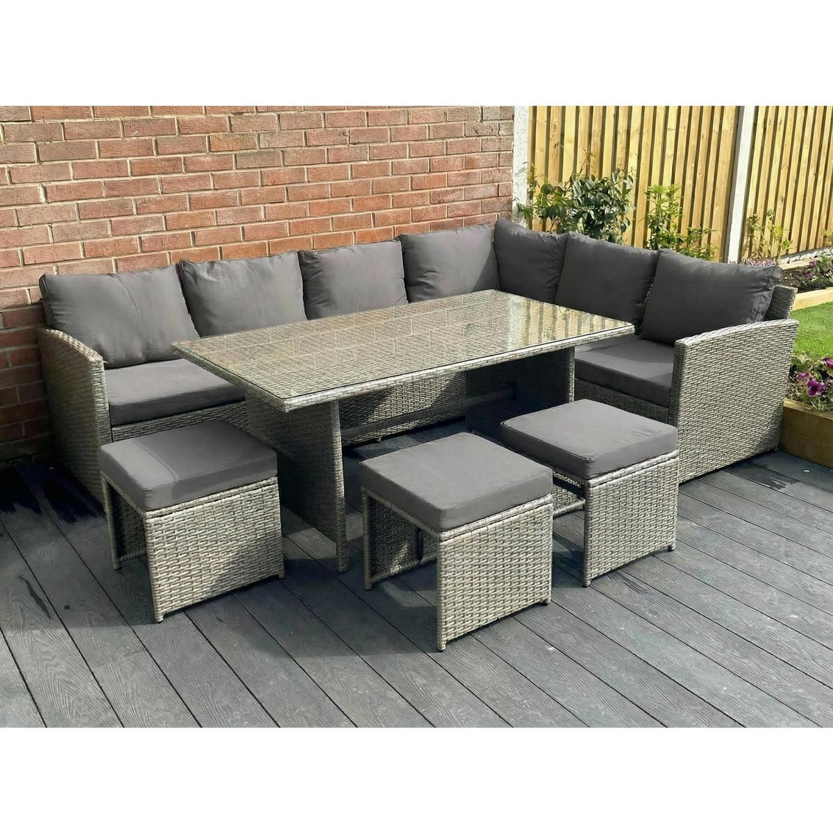 Wholesale The Knutsford 9 Seat Corner Rattan Dining Set