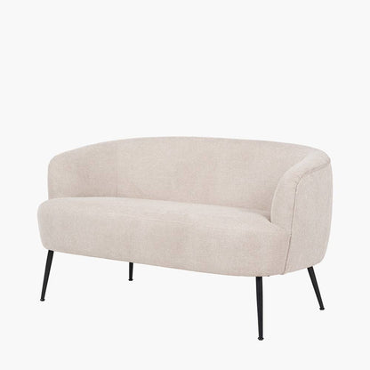 Wholesale Aviana Natural Chenille and Black Metal Sofa