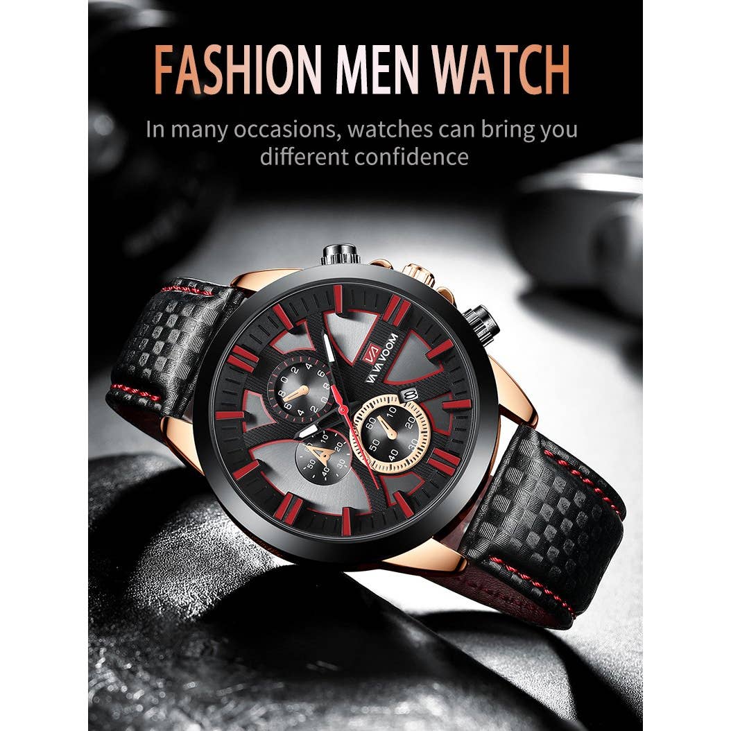 Wholesale Fashion Mens Quartz Watches Business Wristwatch Waterproof Clock For Man Sports Watch Leather Bands