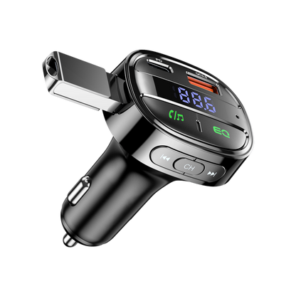 Bluetooth FM Transmitter with PD30W Fast Charging Black