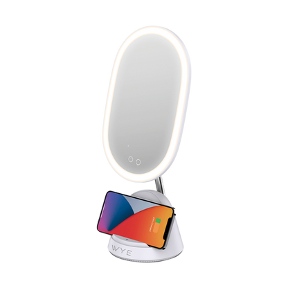 15W Wireless Charging stand with & LED Mirror