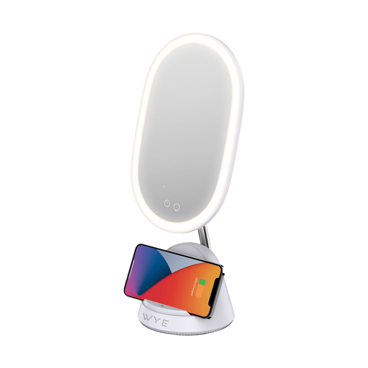 15W Wireless Charging stand with & LED Mirror