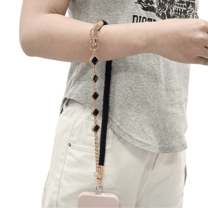Y-LY07 Chenille Wrist Phone Strap Black