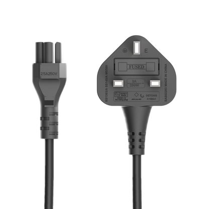 Y-PC02-1M1 C5 "Mickey Mouse" UK Power Cord 1.5M Black
