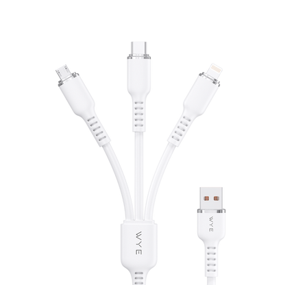 Y-DC75-4IN1 Multi-Function Charging Cable 1.2M White