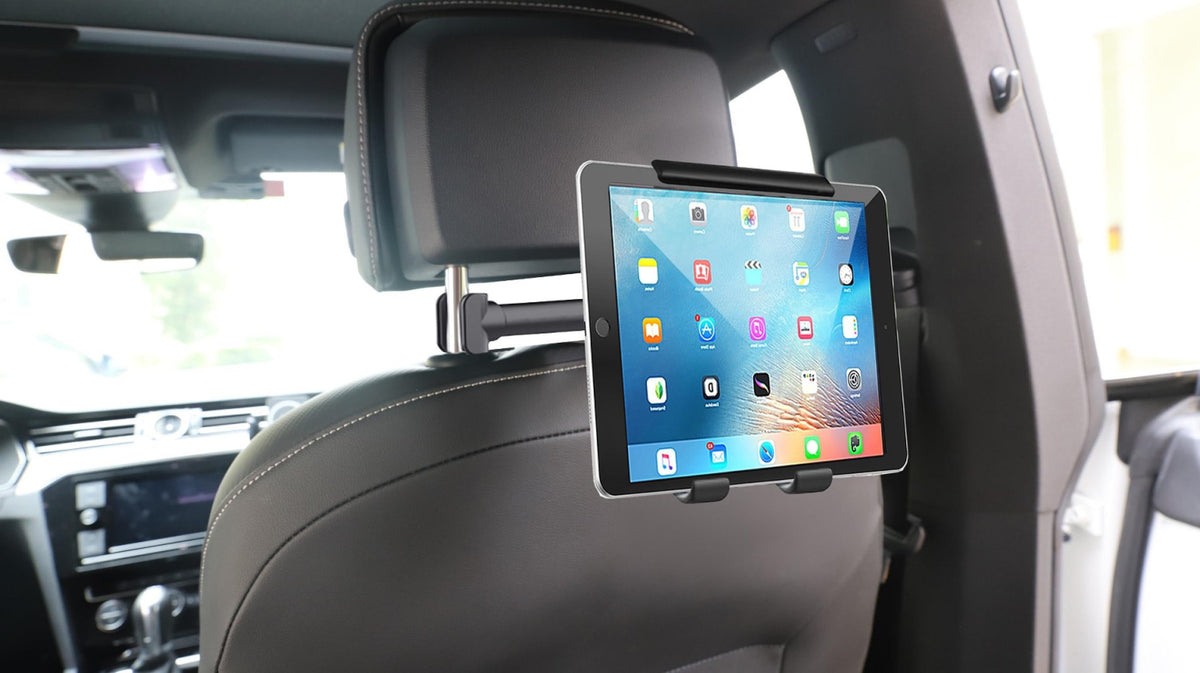 Car Headrest Tablet Holder Black