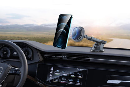 Magnetic Wireless Charging Dashboard &amp; Windshield Mount Black