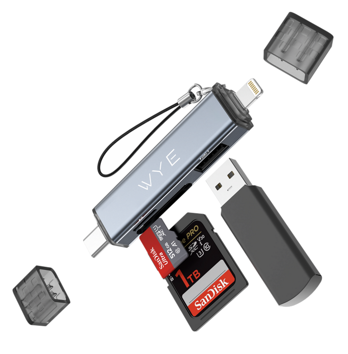 3-in-1 card reader