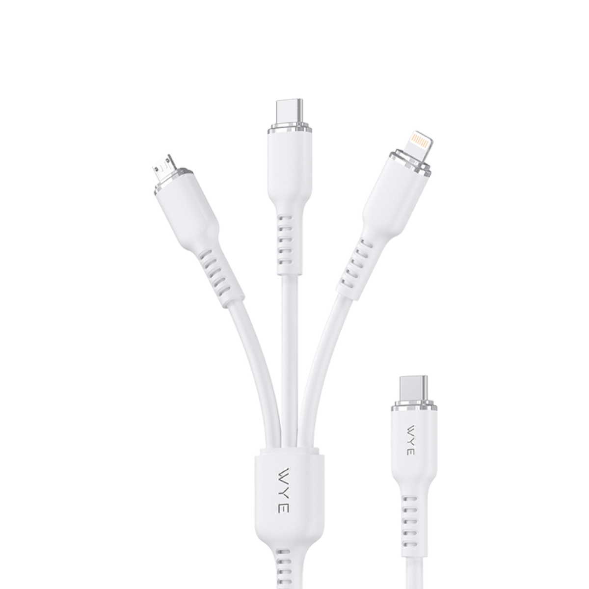 Y-DC76-4IN1 Multi-Function Charging Cable 1.2M White