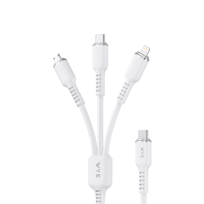 Y-DC76-4IN1 Multi-Function Charging Cable 1.2M White