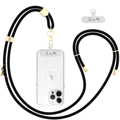 Y-LY10 2-in-1 Phone Lanyard Strap Black