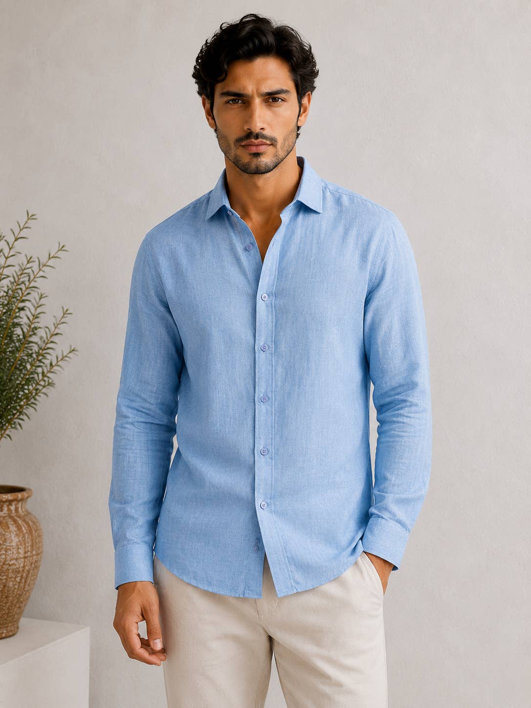 Wholesale Men's Pure Linen Shirt | Premium Breathable Summer Shirt