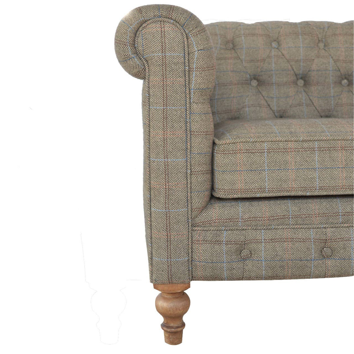 Wholesale Multi Tweed 2 Seater Chesterfield Sofa