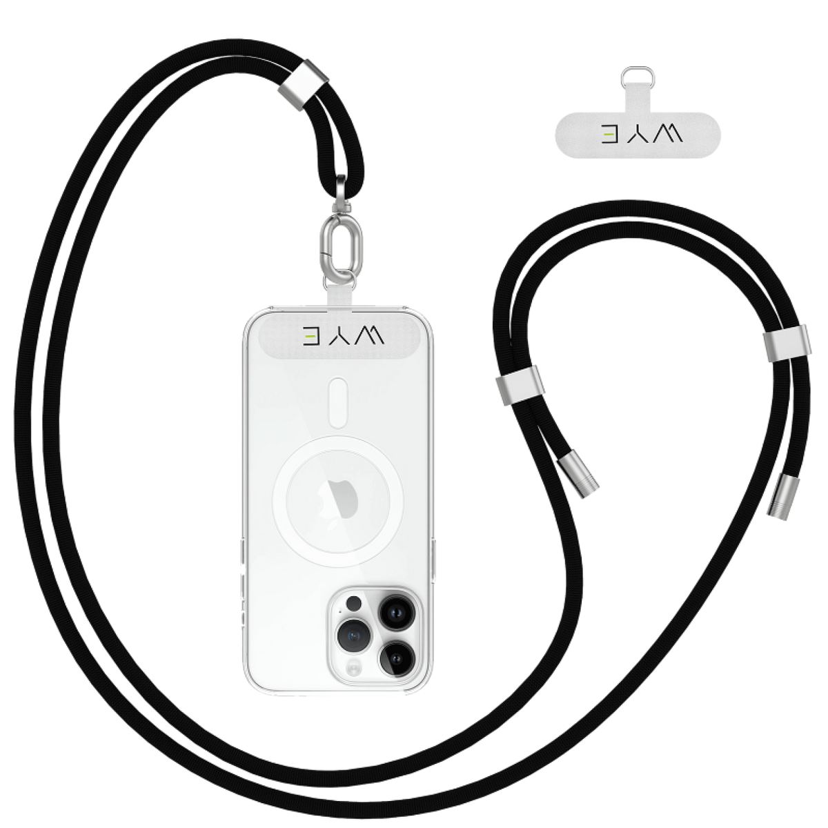 Y-LY11 Flat Phone Lanyard Strap Black