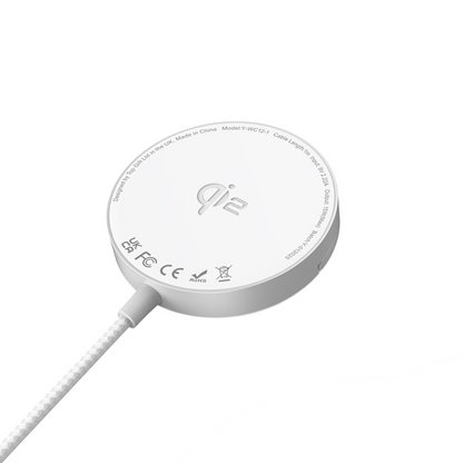 Y-WC12-2 Qi2.0 Magnetic Wireless Charger with Kickstand White