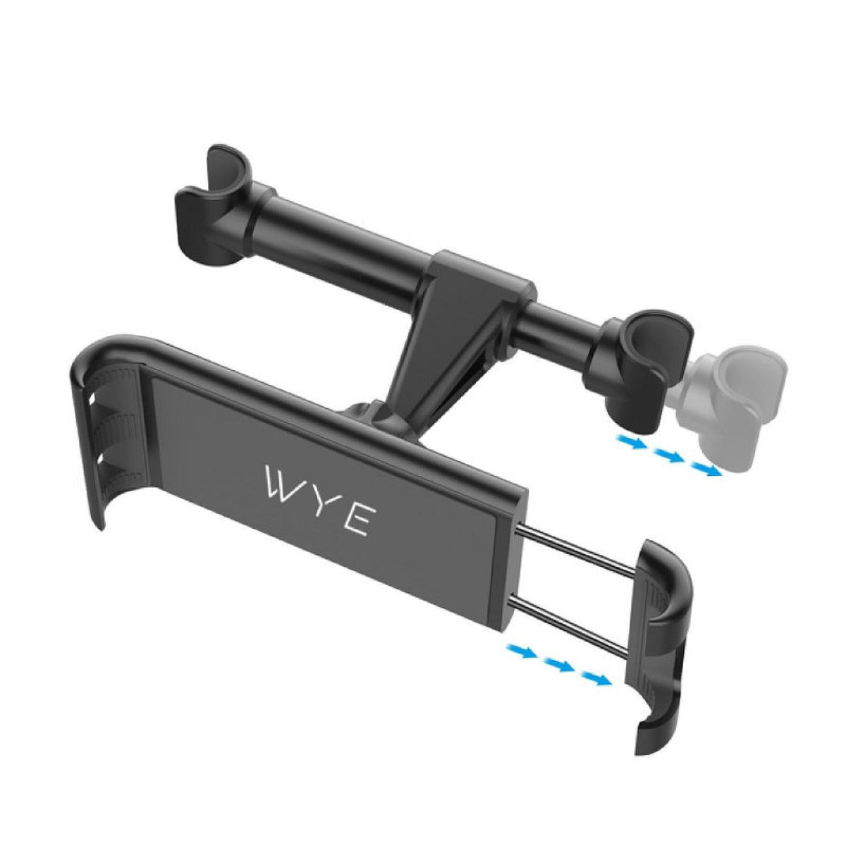 Car Headrest Tablet &amp; Phone Holder Black