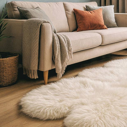 Wholesale Natural Quad Sheepskin Rug Throw