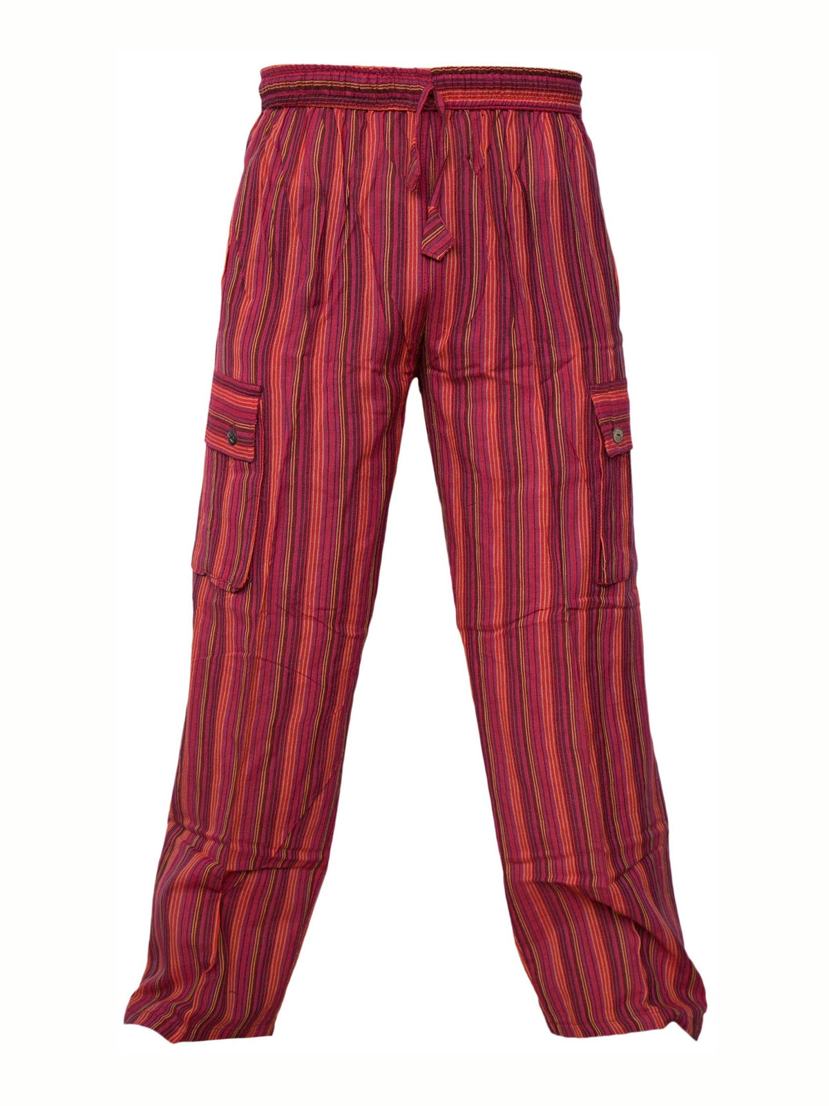 Wholesale Striped Cargo Lounge Cotton Loose Trousers