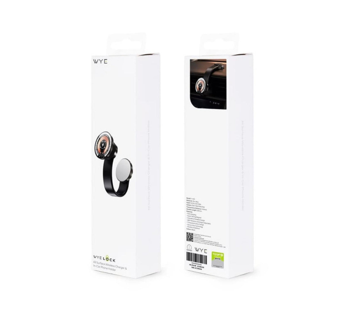 Magnetic Wireless Charging Phone Mount Black