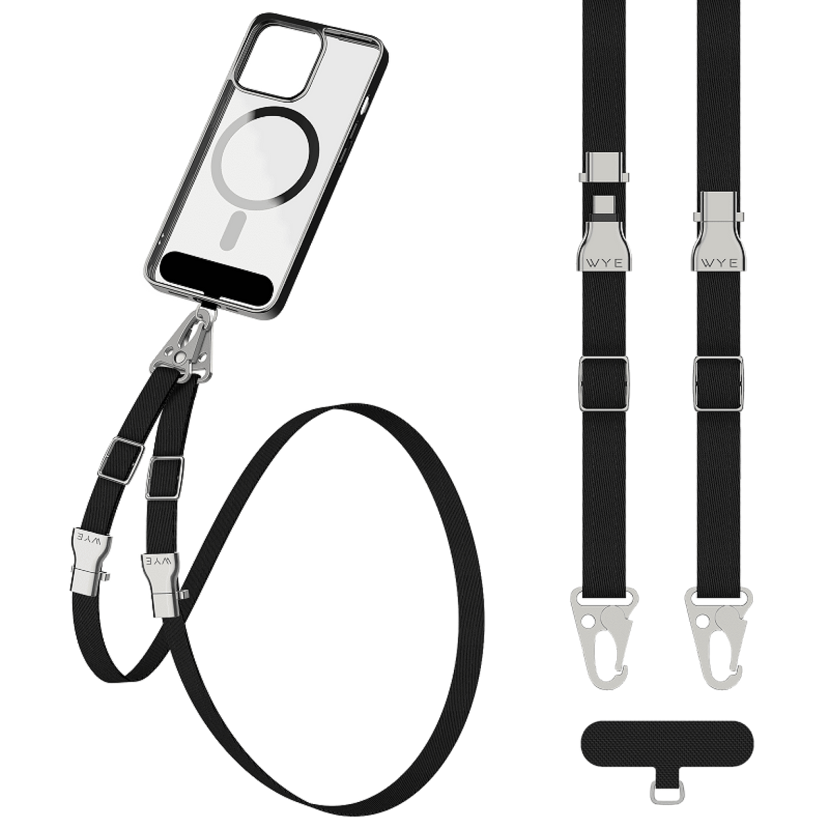 Y-DCLY02-CC1M1 USB-C to USB-C Lanyard Charging Cable 1.75M Black