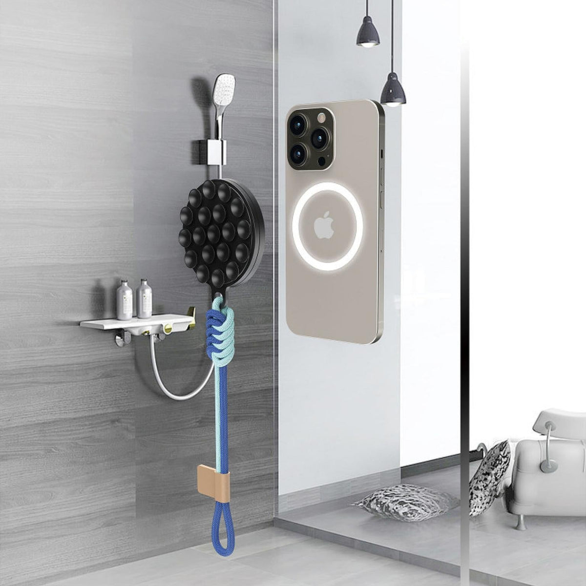 Magnetic Suction Phone Mount Black