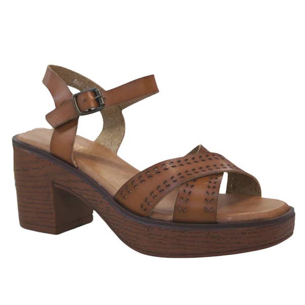 Wholesale Women's Platform Wood Effect Heels Cushioning Sandals