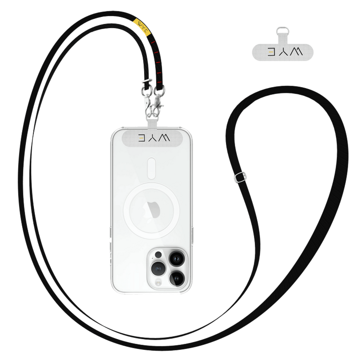 Y-LY11 Flat Phone Lanyard Strap Black