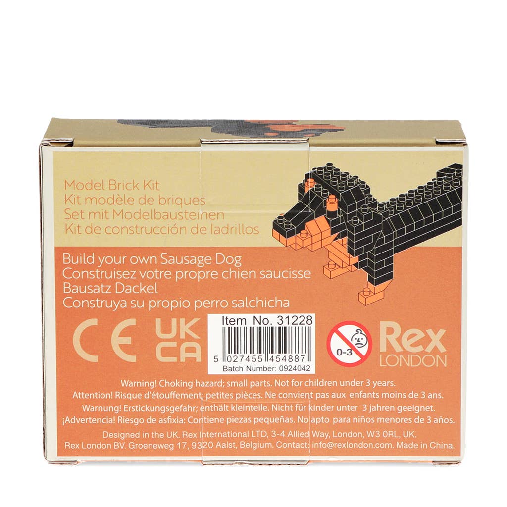 Wholesale Build your own dog model brick kit - Sausage dog